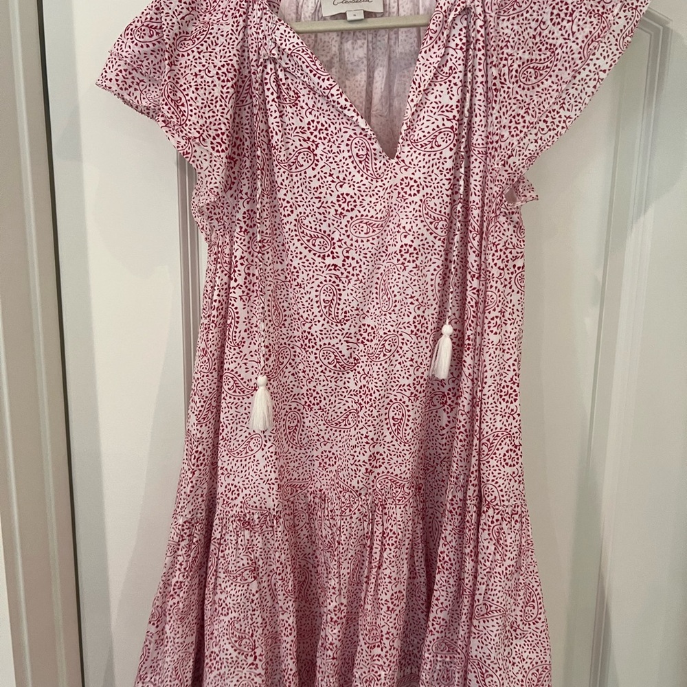 Cleobella Red Paisley Dress with Tassels